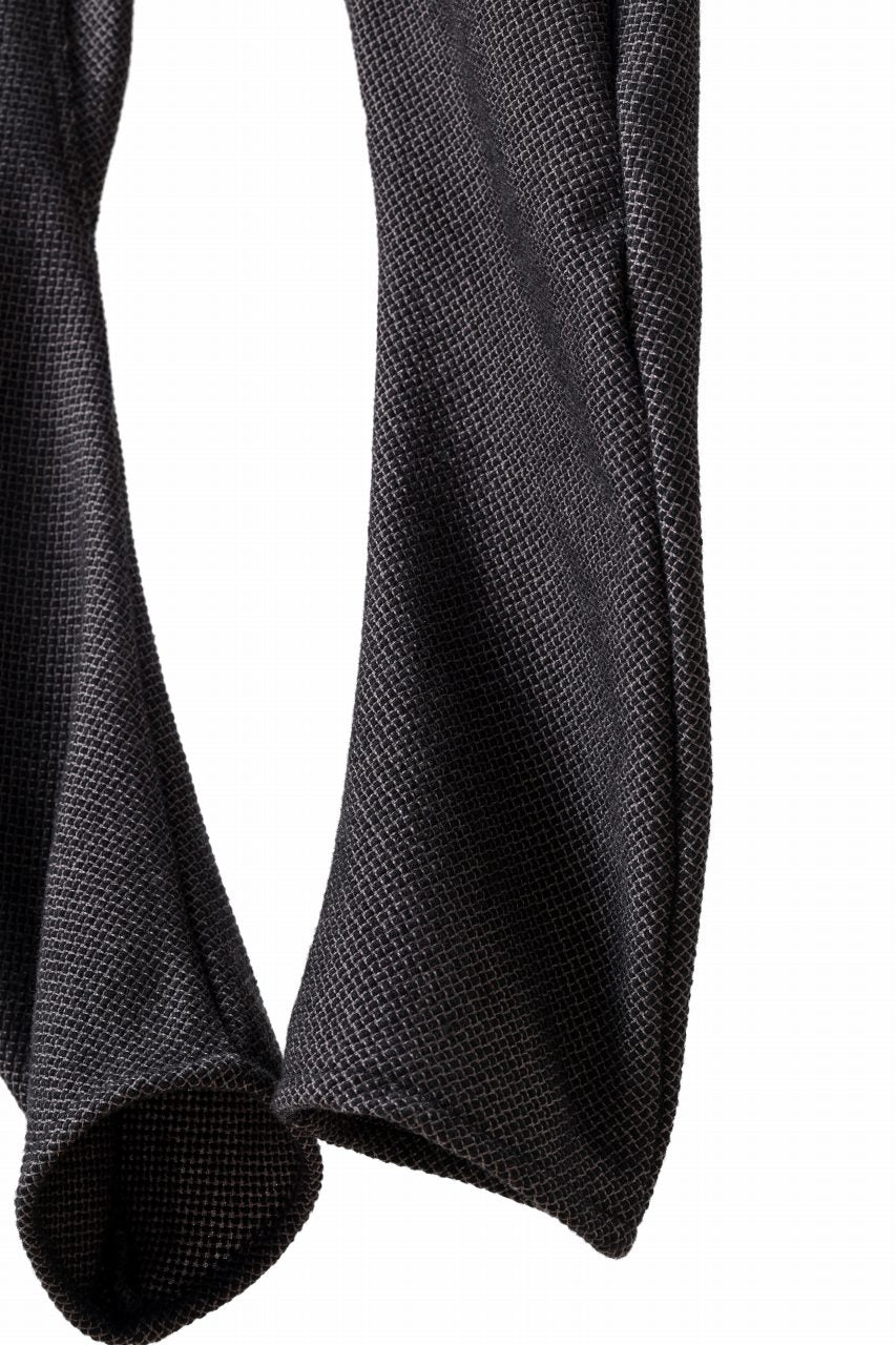 Load image into Gallery viewer, incarnation CARVED LEG SAROUEL TROUSERS JBP-2 / MICROSCOPIC CHECK WOOL (BLACK)