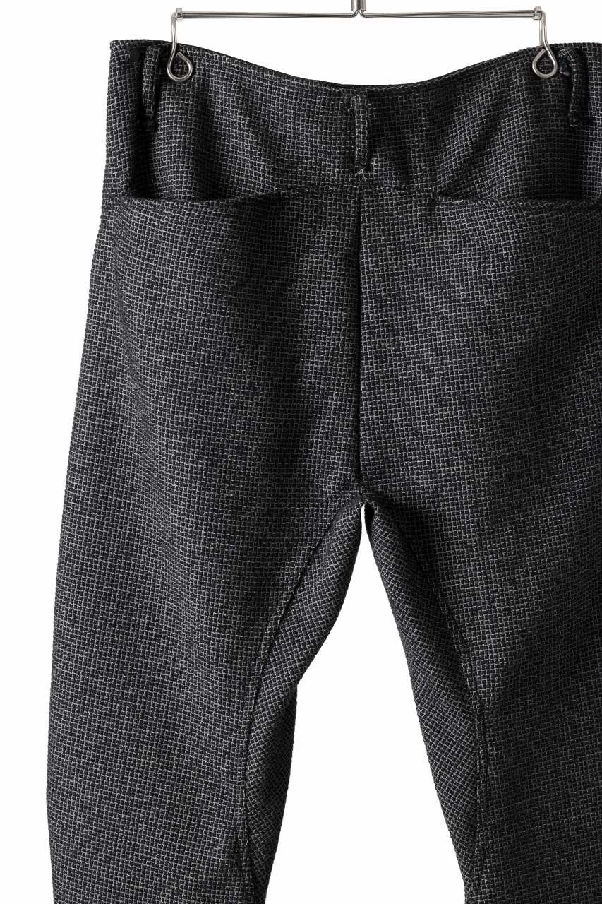 incarnation CARVED LEG SAROUEL TROUSERS JBP-2 / MICROSCOPIC CHECK WOOL (BLACK)