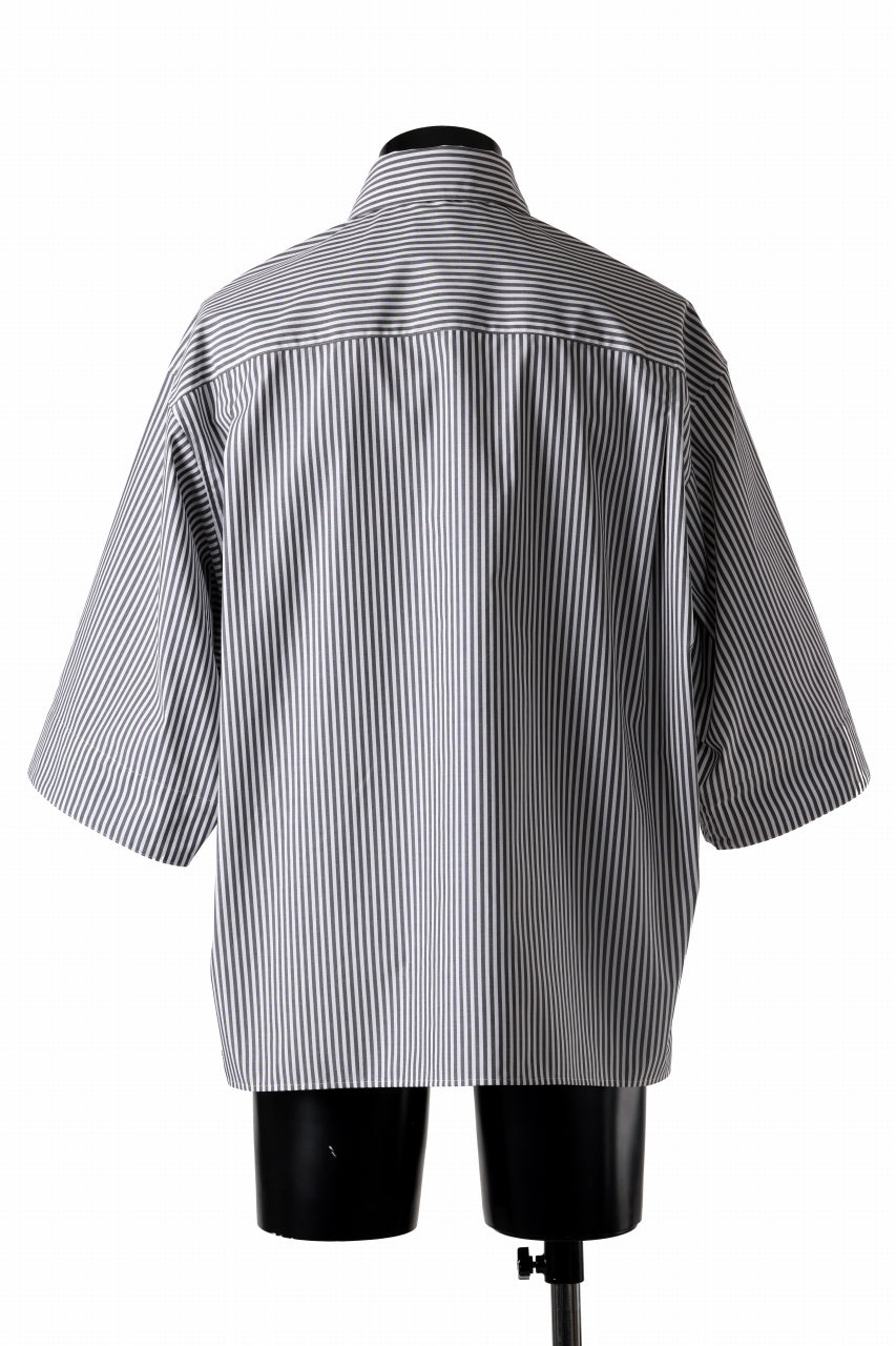 TARO HORIUCHI / th products "EDWARD" Big Sleeve S/S Shirt / esteneige broad cloth (stripe)