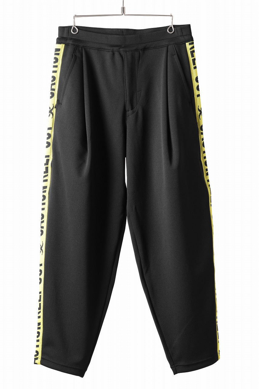 beauty : beast ”KEEP OUT” BOMTEMPS TRACK PANTS (BLACK x YELLOW)