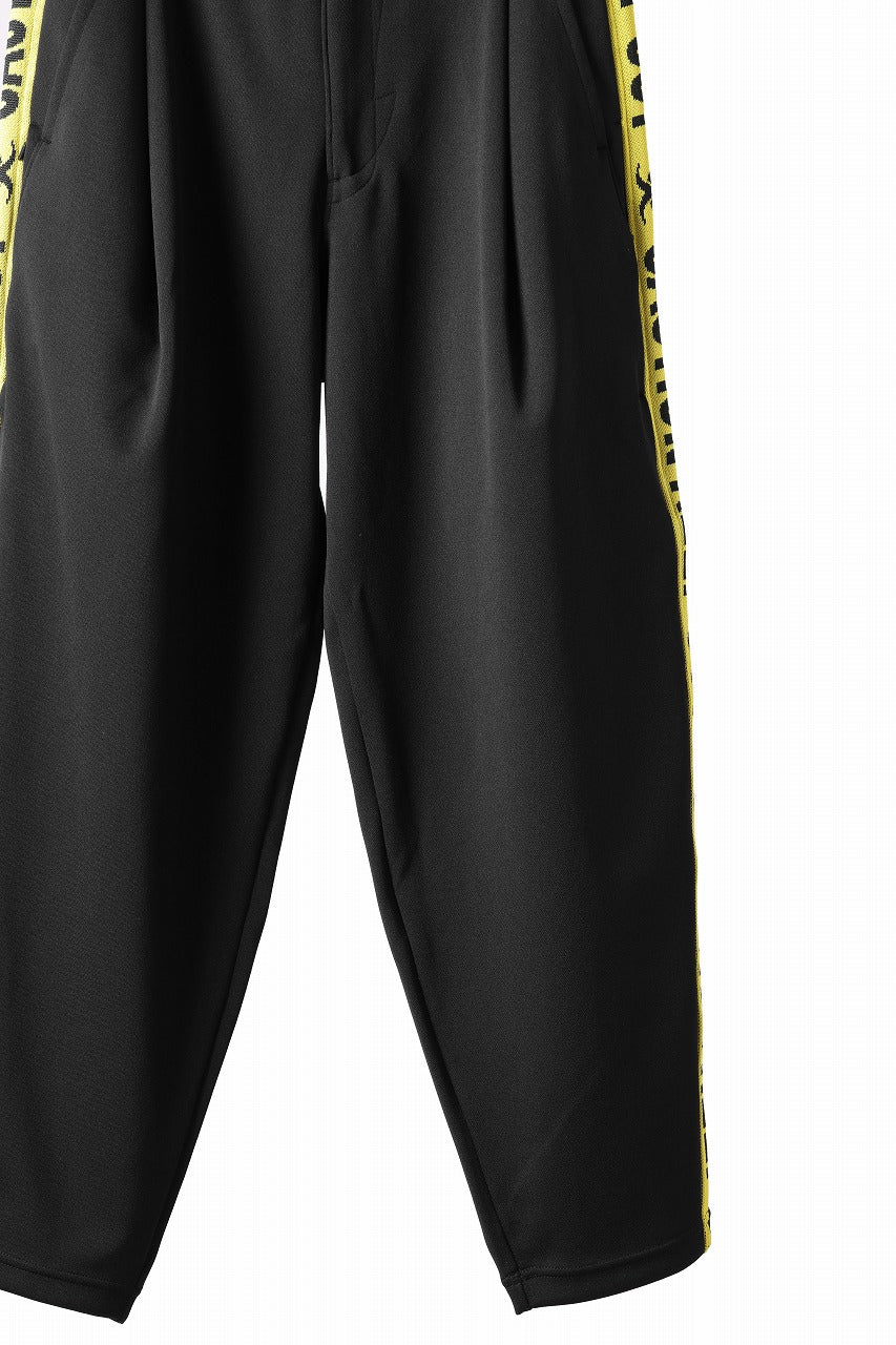 beauty : beast ”KEEP OUT” BOMTEMPS TRACK PANTS (BLACK x YELLOW)