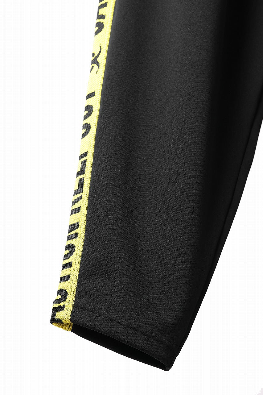 beauty : beast ”KEEP OUT” BOMTEMPS TRACK PANTS (BLACK x YELLOW)