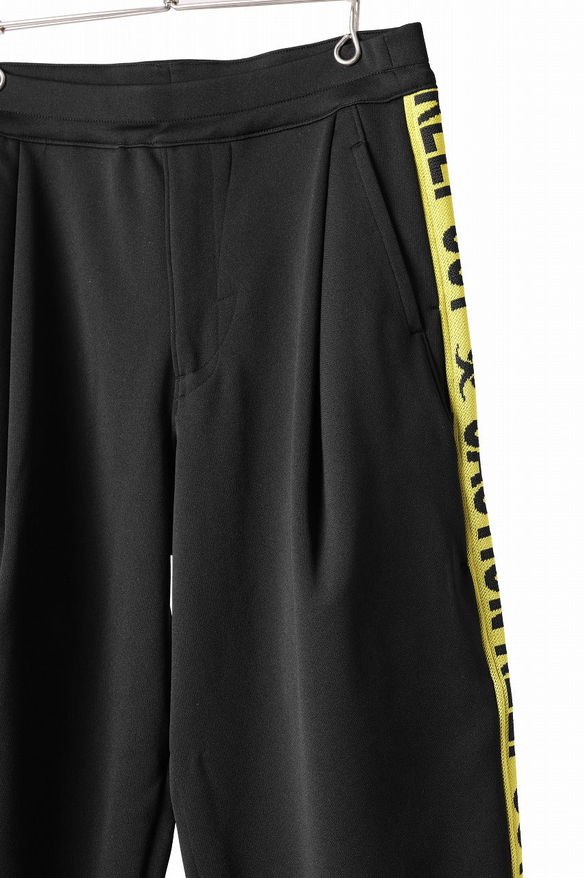 beauty : beast ”KEEP OUT” BOMTEMPS TRACK PANTS (BLACK x YELLOW)