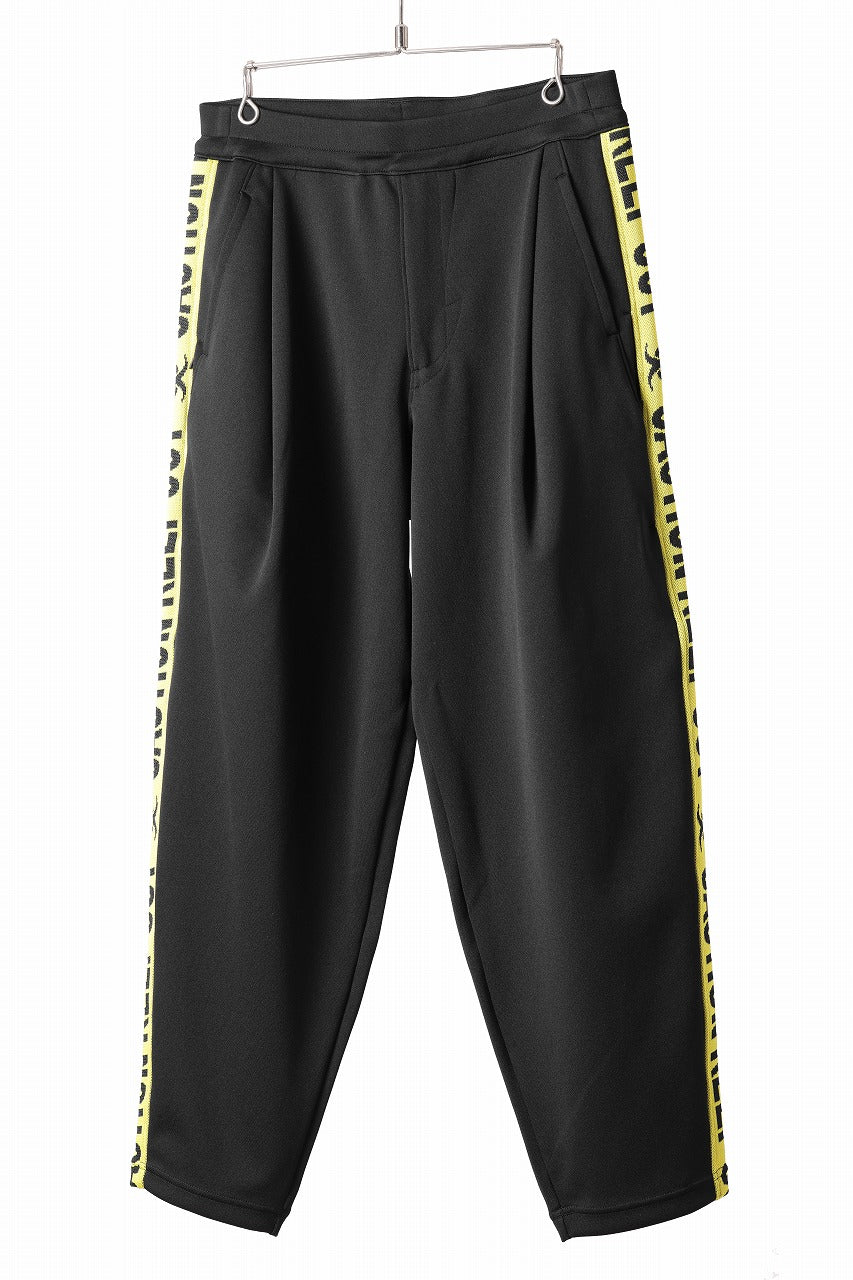 beauty : beast ”KEEP OUT” BOMTEMPS TRACK PANTS (BLACK x YELLOW)