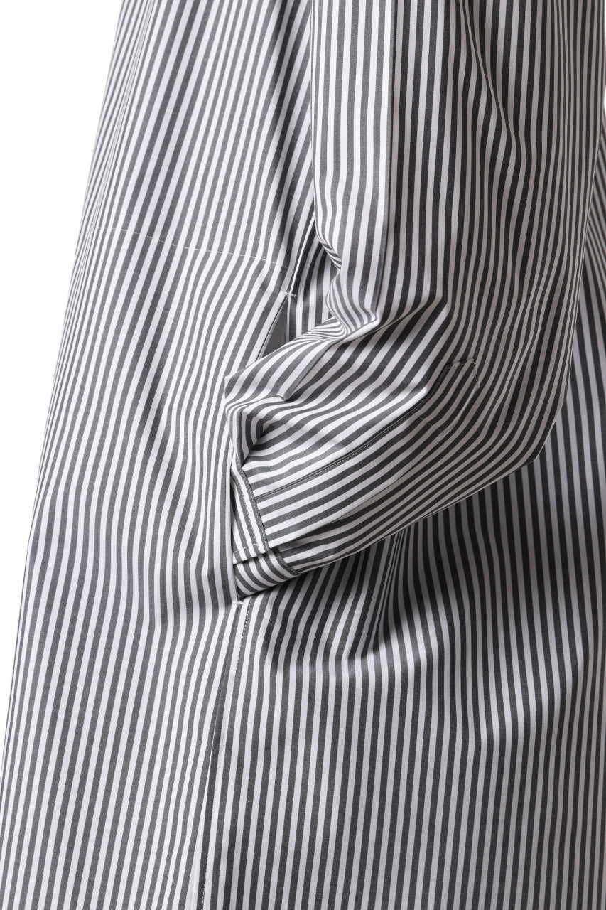 TARO HORIUCHI / th products "ROMAN" Midsize Shirt / esteneige broad cloth (stripe)