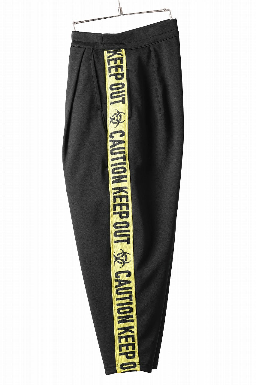 beauty : beast ”KEEP OUT” BOMTEMPS TRACK PANTS (BLACK x YELLOW)