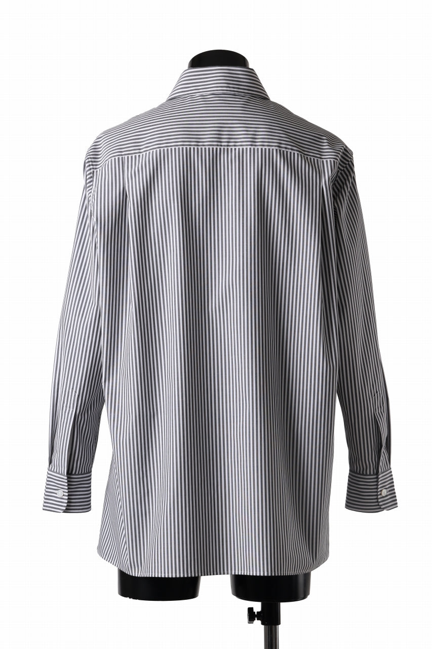 TARO HORIUCHI / th products "ROMAN" Midsize Shirt / esteneige broad cloth (stripe)