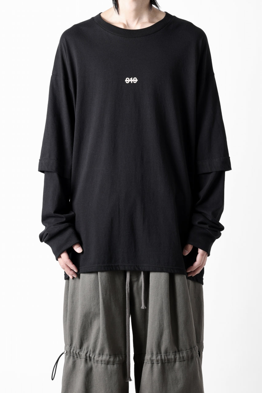 A.F ARTEFACT LAYERED LONG SLEEVE TOPS / PRINT TYPE-A (BLACK)