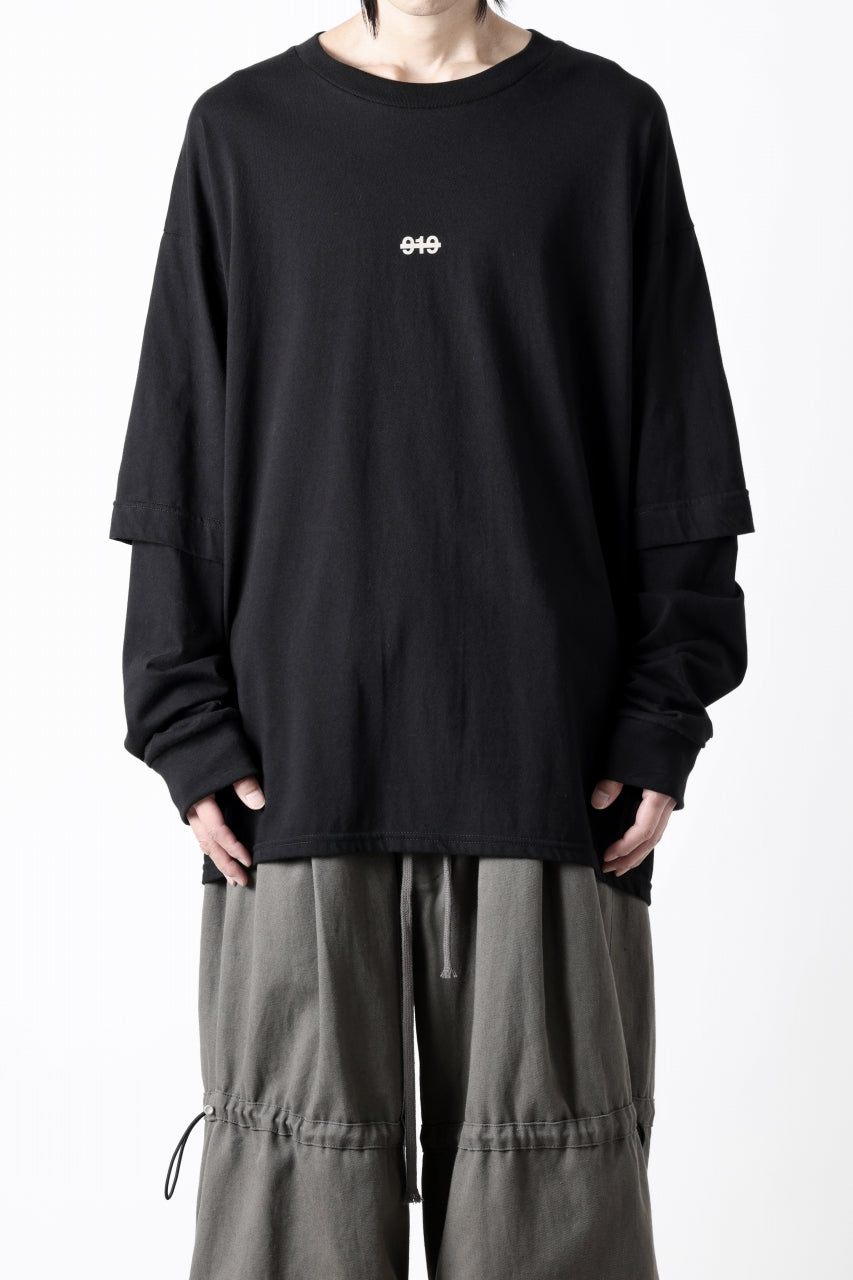 A.F ARTEFACT LAYERED LONG SLEEVE TOPS / PRINT TYPE-A (BLACK)