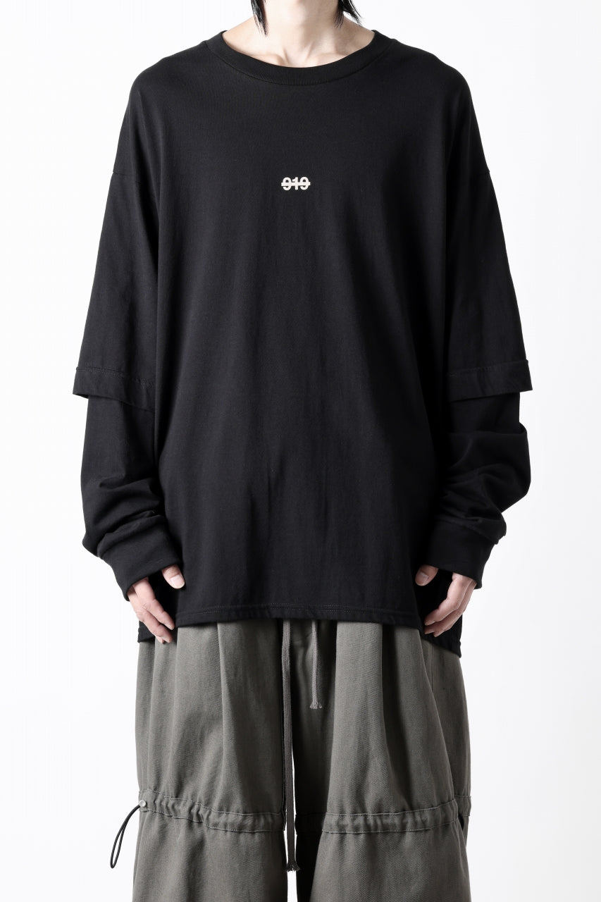 A.F ARTEFACT LAYERED LONG SLEEVE TOPS / PRINT TYPE-A (BLACK)