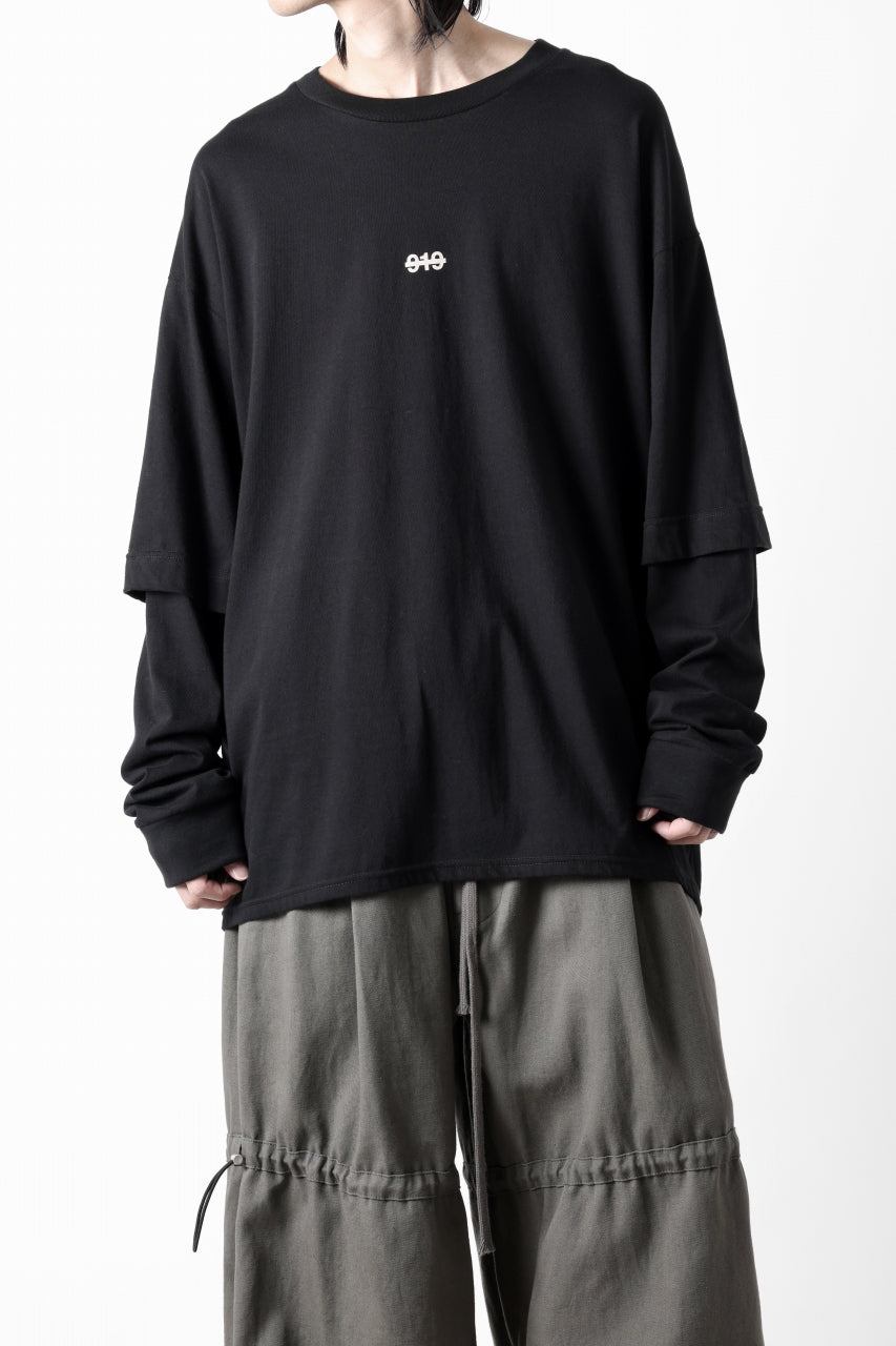 A.F ARTEFACT LAYERED LONG SLEEVE TOPS / PRINT TYPE-A (BLACK)