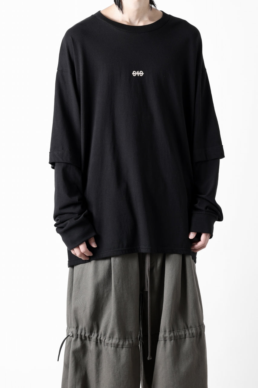 A.F ARTEFACT LAYERED LONG SLEEVE TOPS / PRINT TYPE-A (BLACK)