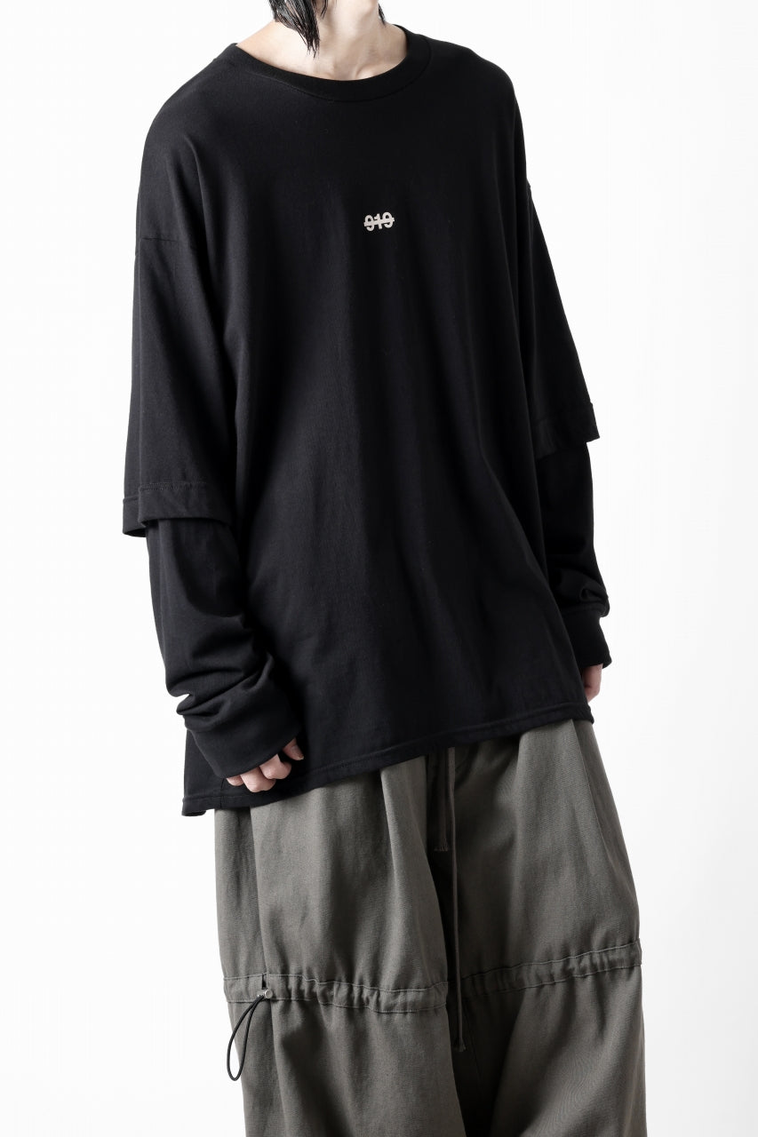 A.F ARTEFACT LAYERED LONG SLEEVE TOPS / PRINT TYPE-A (BLACK)