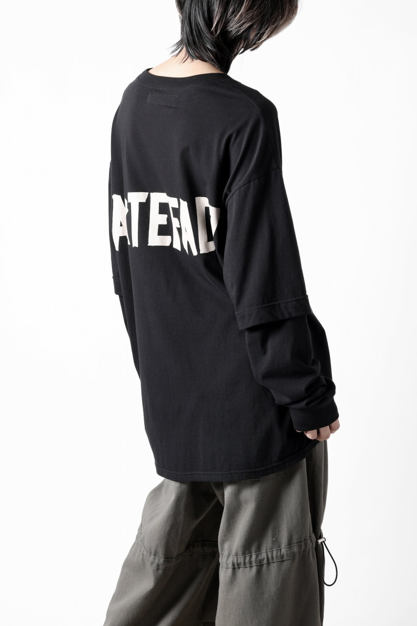 A.F ARTEFACT LAYERED LONG SLEEVE TOPS / PRINT TYPE-A (BLACK)