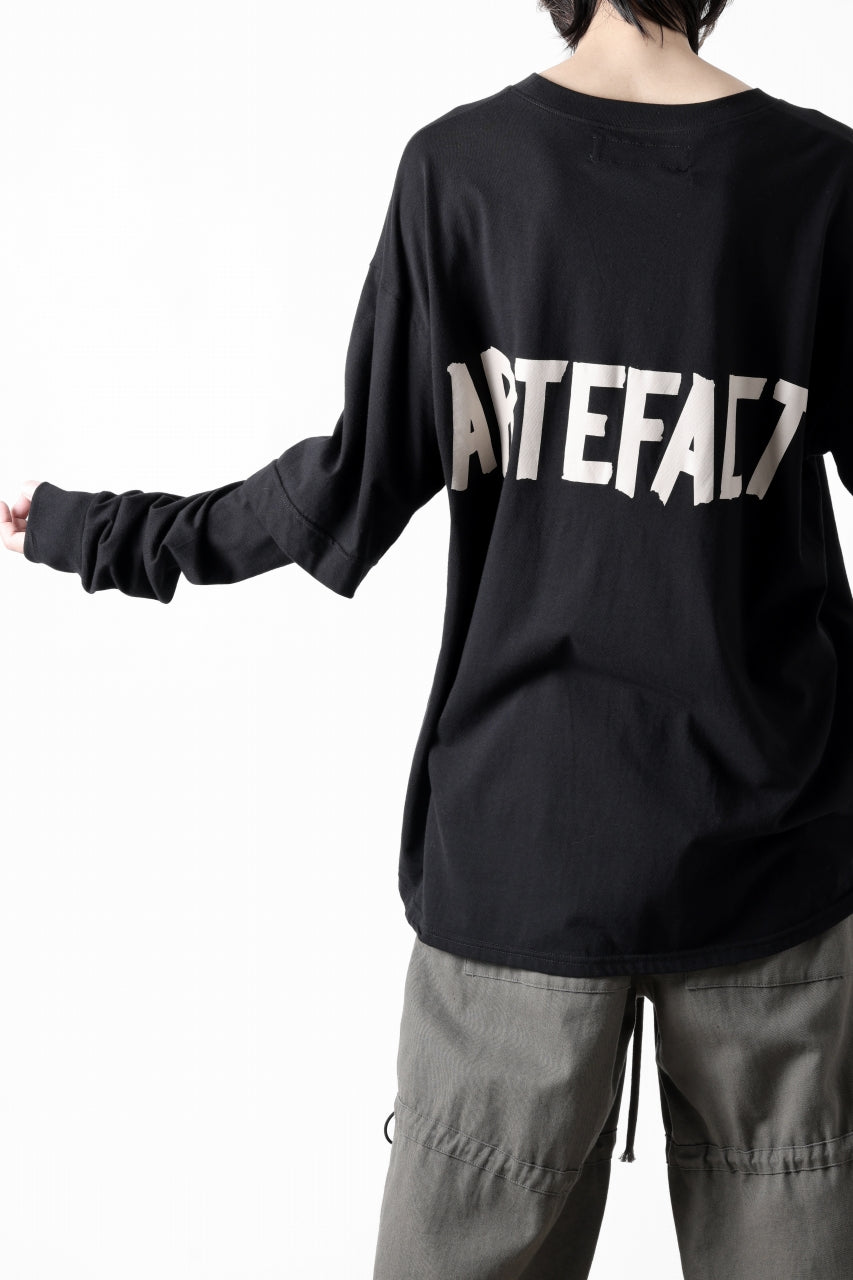 A.F ARTEFACT LAYERED LONG SLEEVE TOPS / PRINT TYPE-A (BLACK)