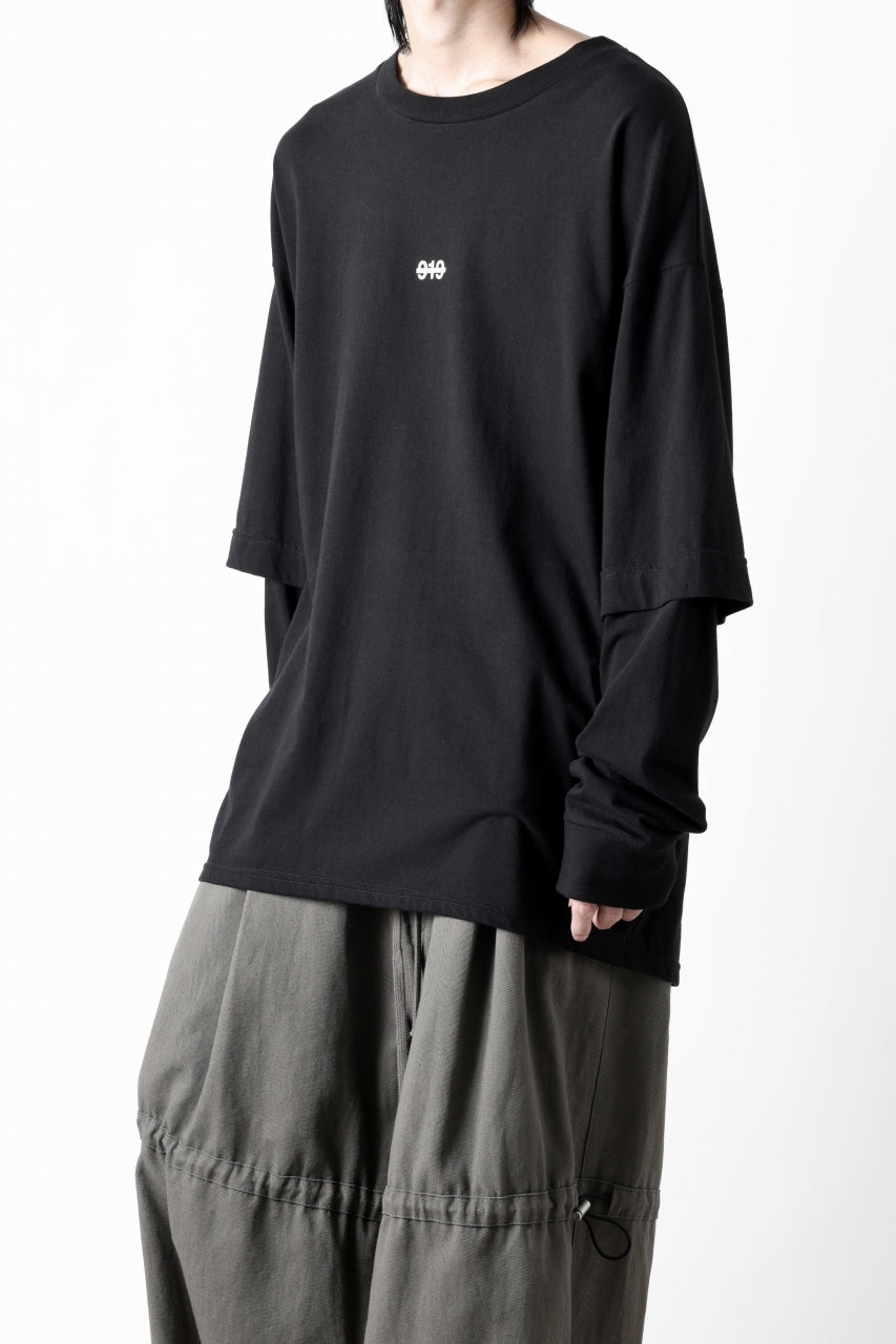 A.F ARTEFACT LAYERED LONG SLEEVE TOPS / PRINT TYPE-A (BLACK)