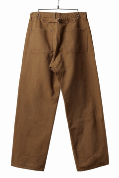 画像をギャラリービューアに読み込む, FULLCOUNT HEAVY CANVAS CINCH BACK WORK TROUSERS (BROWN)