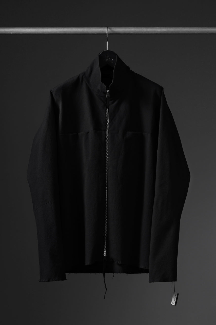 画像をギャラリービューアに読み込む, m.a+ zipped tall collar shirt jacket / H252DZ/CCE (BLACK)