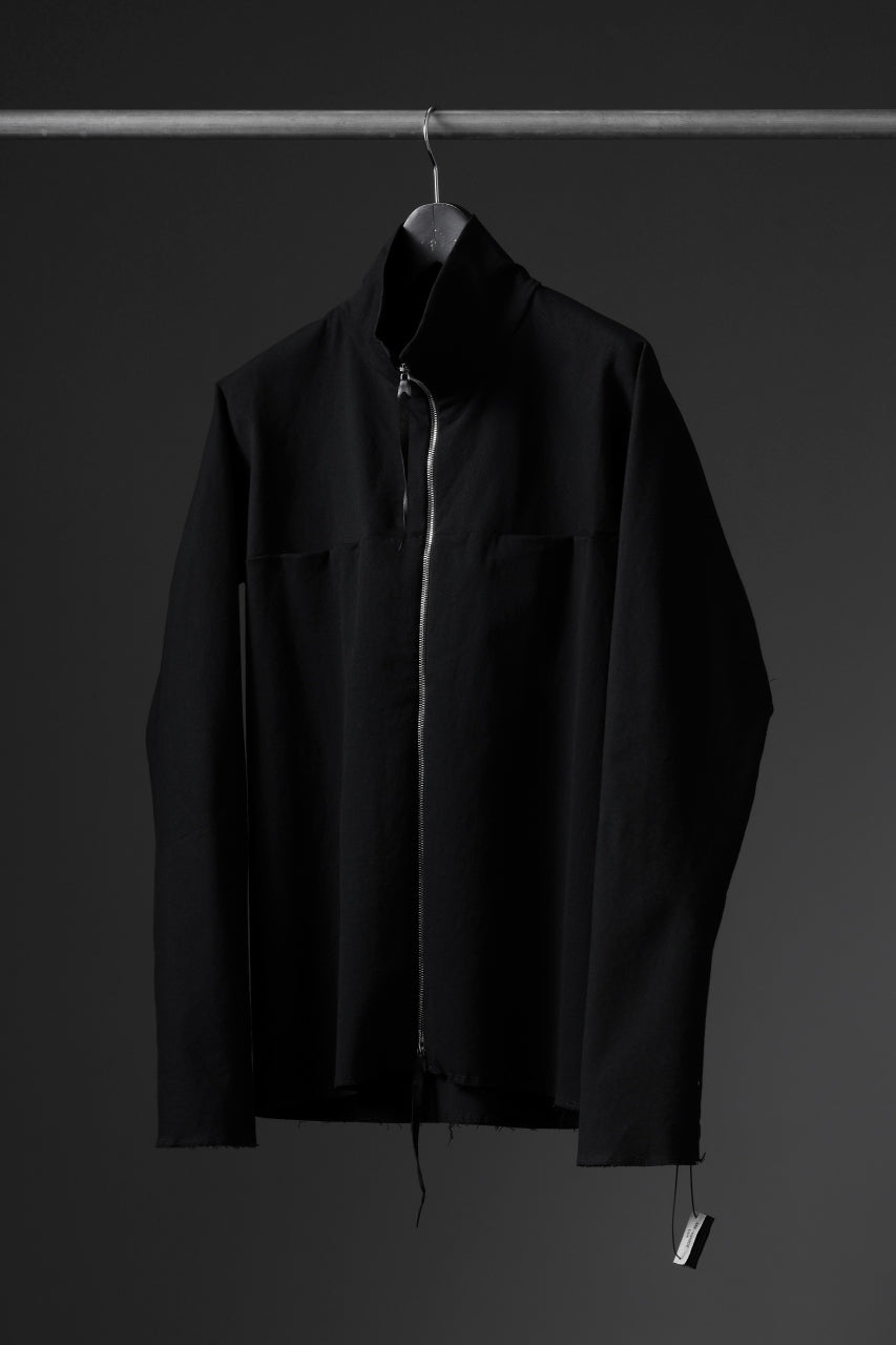 m.a+ zipped tall collar shirt jacket / H252DZ/CCE (BLACK)