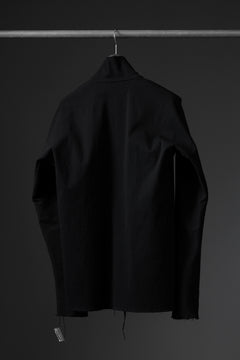 画像をギャラリービューアに読み込む, m.a+ zipped tall collar shirt jacket / H252DZ/CCE (BLACK)