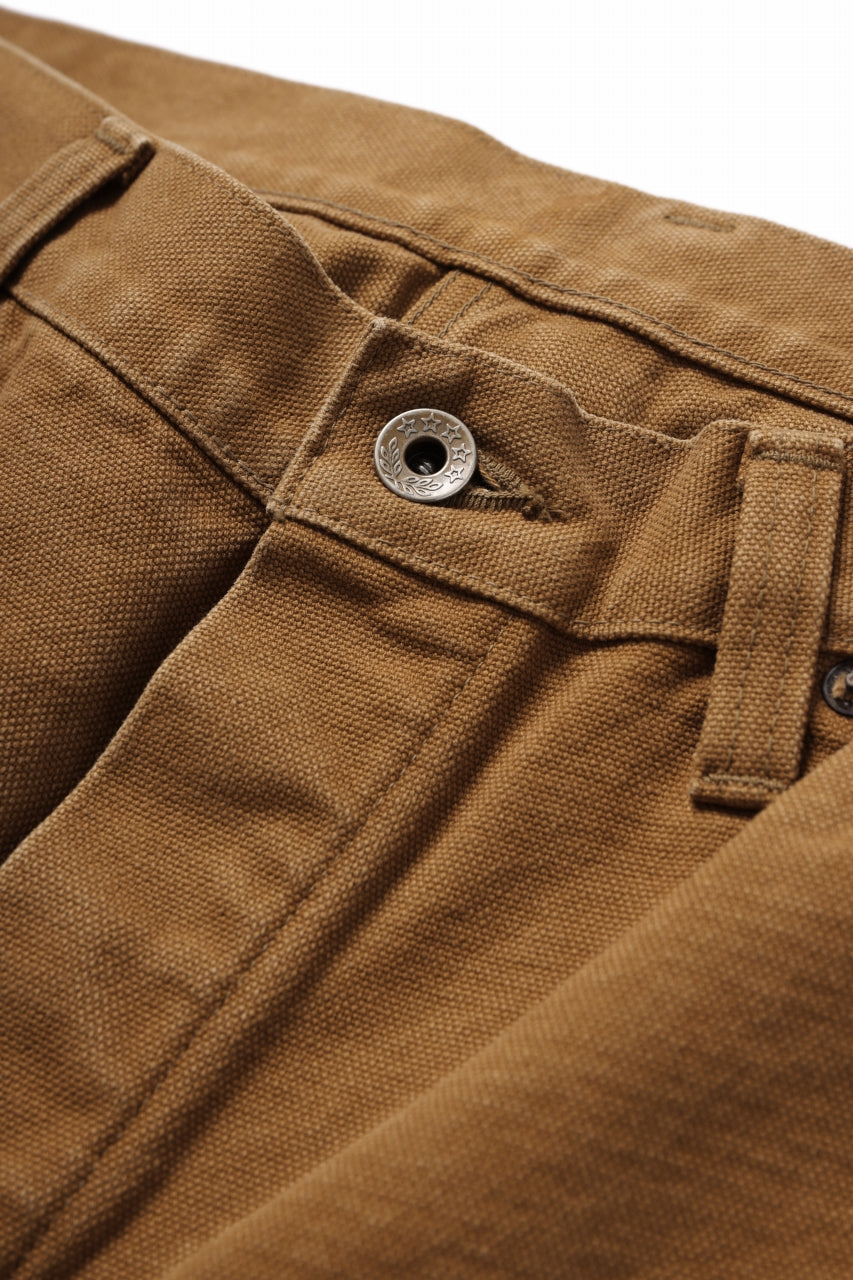 FULLCOUNT HEAVY CANVAS CINCH BACK WORK TROUSERS (BROWN)