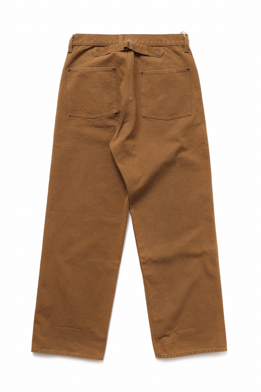 画像をギャラリービューアに読み込む, FULLCOUNT HEAVY CANVAS CINCH BACK WORK TROUSERS (BROWN)