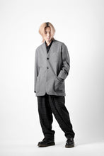 画像をギャラリービューアに読み込む, th products Collarless Jacket / active setter tweed knit (gray)