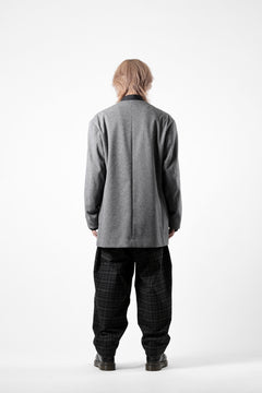 画像をギャラリービューアに読み込む, th products Collarless Jacket / active setter tweed knit (gray)