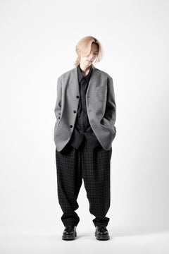 画像をギャラリービューアに読み込む, th products Collarless Jacket / active setter tweed knit (gray)