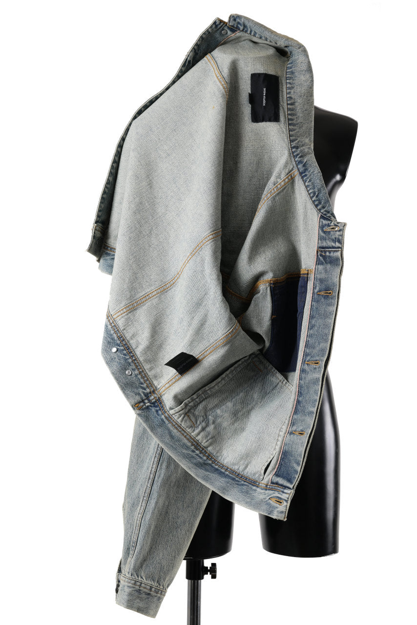 entire studios GEM DENIM JACKET (SURFACE WAVE)