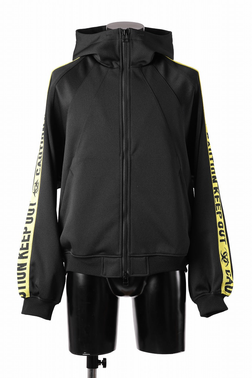 beauty : beast ”KEEP OUT” DOLMAN / HOODED TRACK JACKET (BLACK x YELLOW)