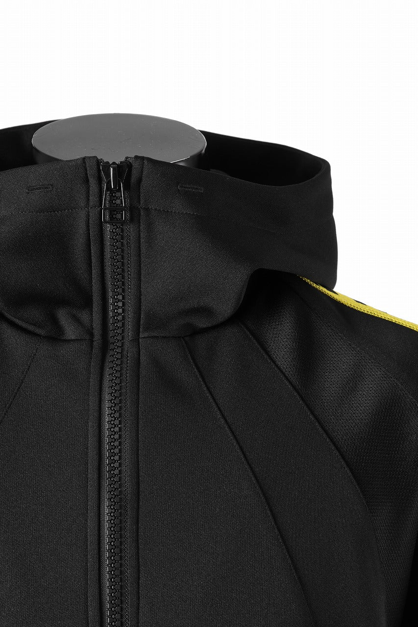 beauty : beast ”KEEP OUT” DOLMAN / HOODED TRACK JACKET (BLACK x YELLOW)