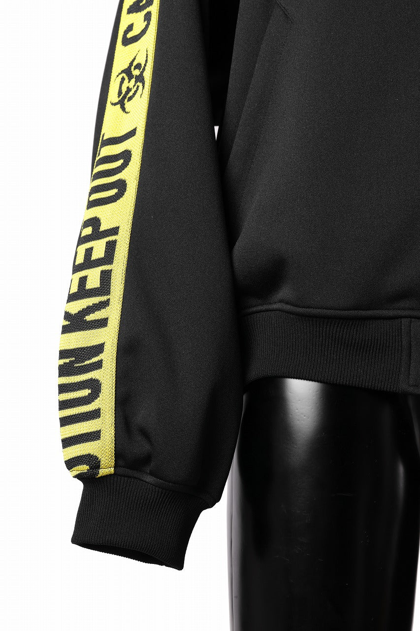 beauty : beast ”KEEP OUT” DOLMAN / HOODED TRACK JACKET (BLACK x YELLOW)