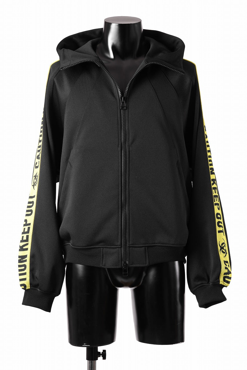 beauty : beast ”KEEP OUT” DOLMAN / HOODED TRACK JACKET (BLACK x YELLOW)