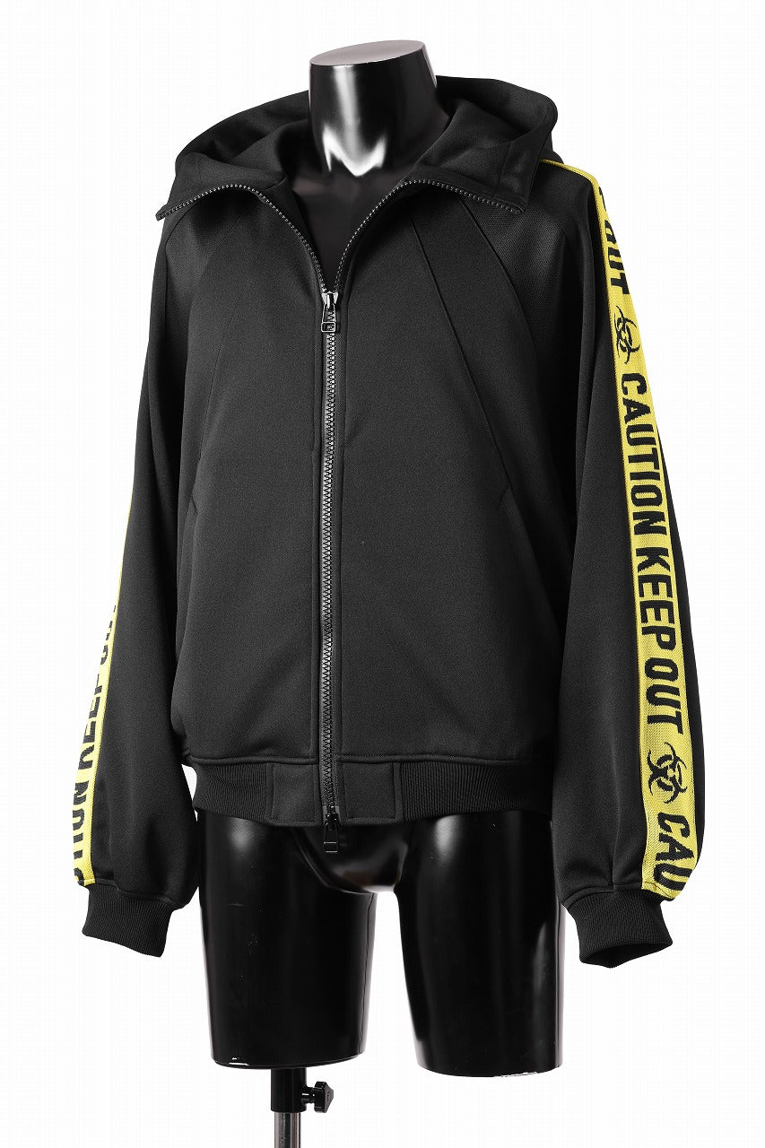 beauty : beast ”KEEP OUT” DOLMAN / HOODED TRACK JACKET (BLACK x YELLOW)