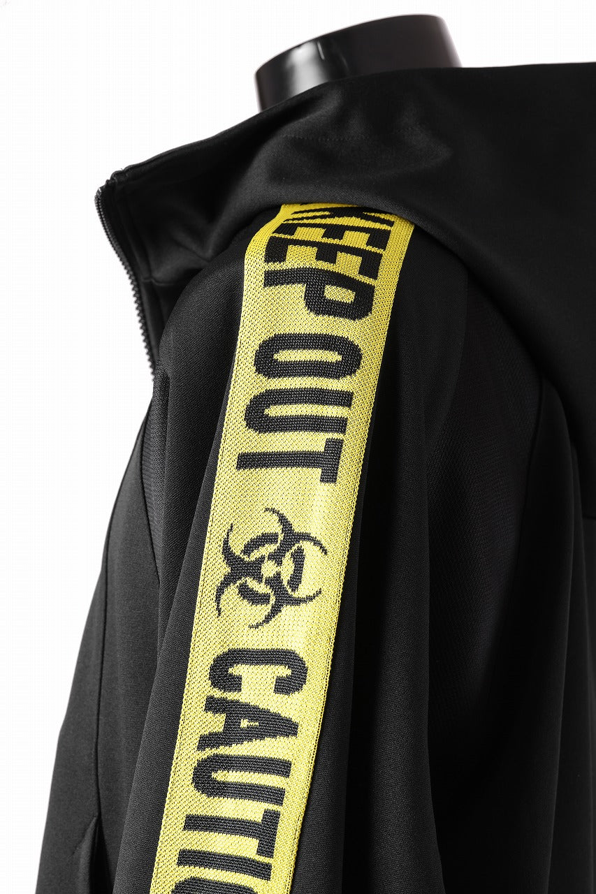 beauty : beast ”KEEP OUT” DOLMAN / HOODED TRACK JACKET (BLACK x YELLOW)