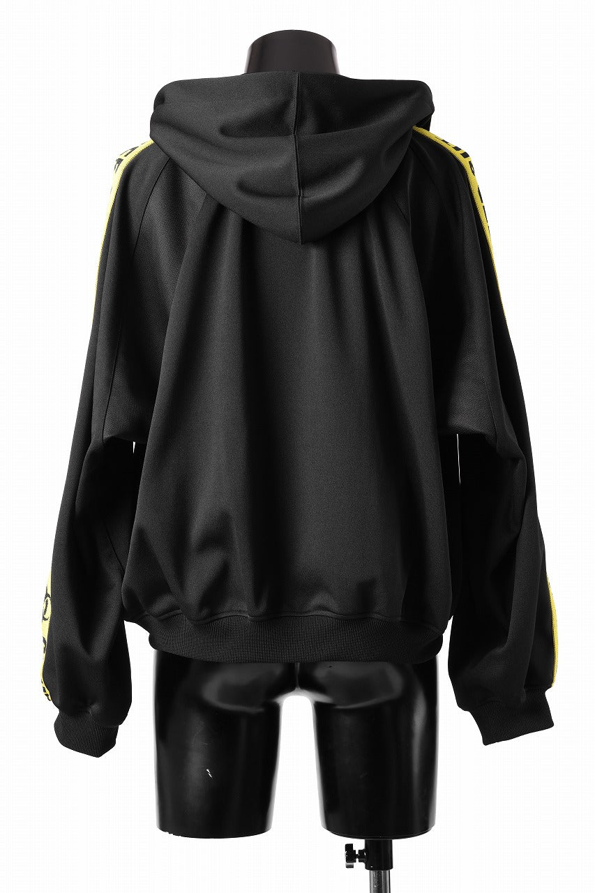 beauty : beast ”KEEP OUT” DOLMAN / HOODED TRACK JACKET (BLACK x YELLOW)