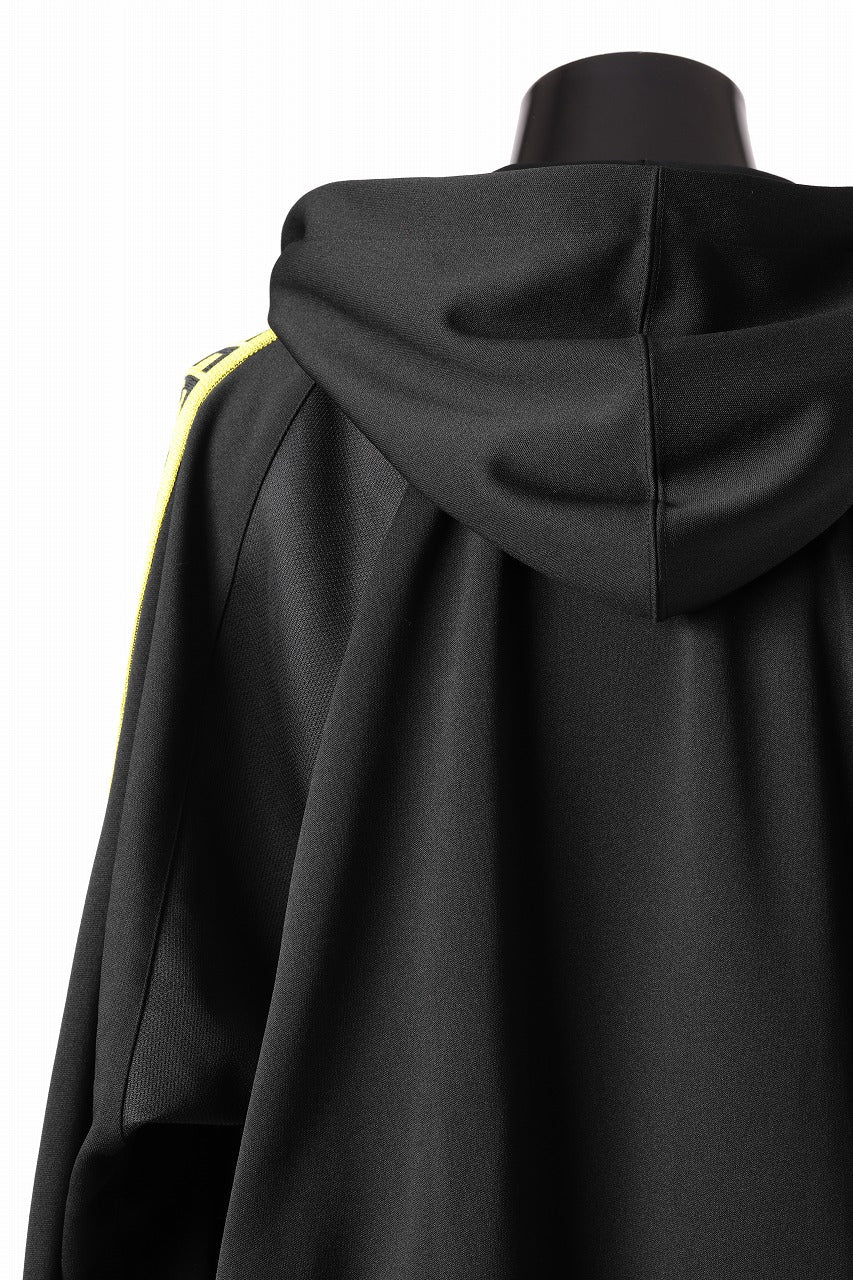 beauty : beast ”KEEP OUT” DOLMAN / HOODED TRACK JACKET (BLACK x YELLOW)