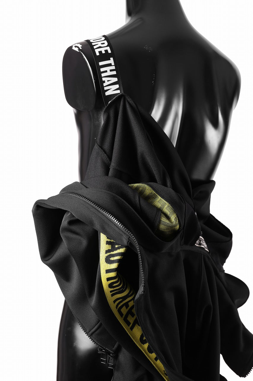 beauty : beast ”KEEP OUT” DOLMAN / HOODED TRACK JACKET (BLACK x YELLOW)