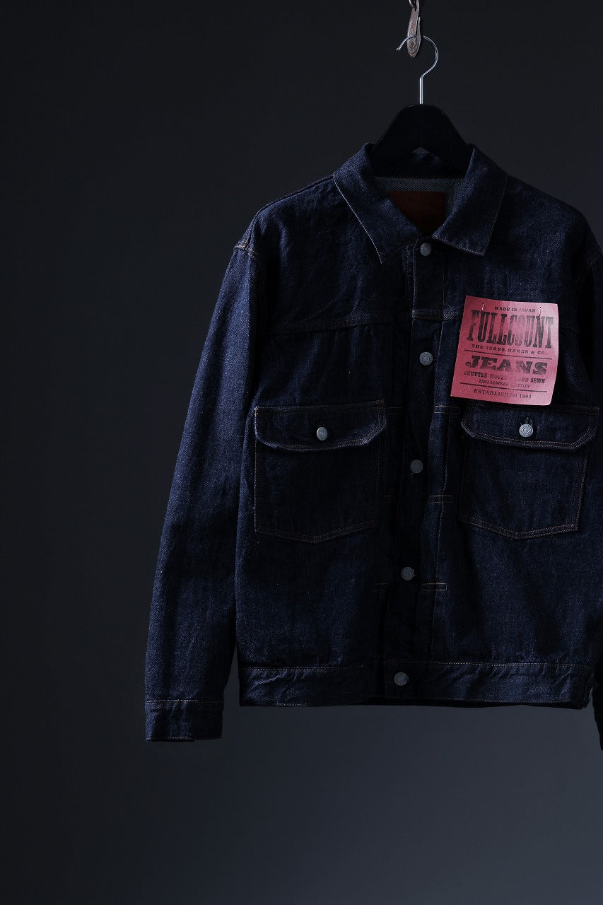 FULLCOUNT Type 2 Denim Jacket / 13.7oz Zimbabwe Selvedge Denim (INDIGO BLUE / ONE WAHED)