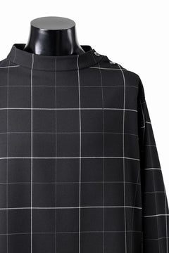 画像をギャラリービューアに読み込む, N/07 exclusive MOCK NECK PULLOVER / WINDOWPANE CHECK TR TWILL (BLACK)