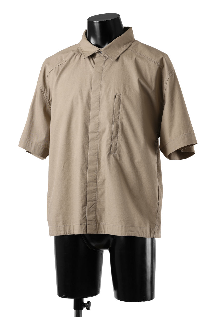 entire studios ZIP POCKET SHORT SLEEVE SHIRT (CAMEL)