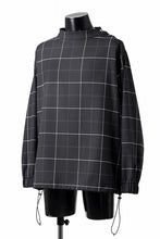 画像をギャラリービューアに読み込む, N/07 exclusive MOCK NECK PULLOVER / WINDOWPANE CHECK TR TWILL (BLACK)