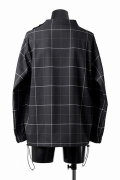 画像をギャラリービューアに読み込む, N/07 exclusive MOCK NECK PULLOVER / WINDOWPANE CHECK TR TWILL (BLACK)