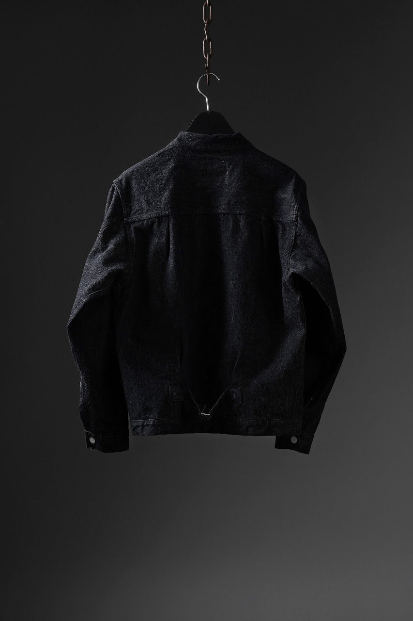 FULLCOUNT Type 1 Black Denim Jacket / 13.7oz Zimbabwe Selvedge Denim (BLACK)