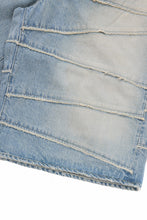 Load image into Gallery viewer, FULLCOUNT x KAMIYA Switching Denim Wide Bermuda Pants / 13.7oz Original Selvedge Denim (INDIGO BLUE)