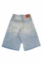 Load image into Gallery viewer, FULLCOUNT x KAMIYA Switching Denim Wide Bermuda Pants / 13.7oz Original Selvedge Denim (INDIGO BLUE)