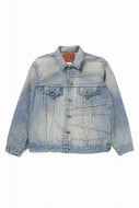 FULLCOUNT x KAMIYA Switching Denim Jacket / 13.7oz Original Selvedge Denim (INDIGO BLUE)