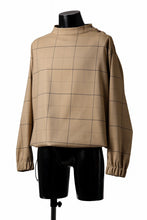 画像をギャラリービューアに読み込む, N/07 exclusive MOCK NECK PULLOVER / WINDOWPANE CHECK TR TWILL (BEIGE)