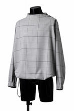 画像をギャラリービューアに読み込む, N/07 exclusive MOCK NECK PULLOVER / WINDOWPANE CHECK TR TWILL (GREY)